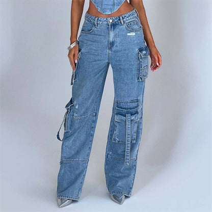 Tanya – Damespak met Lage Taille en Zakstiksel Jeans