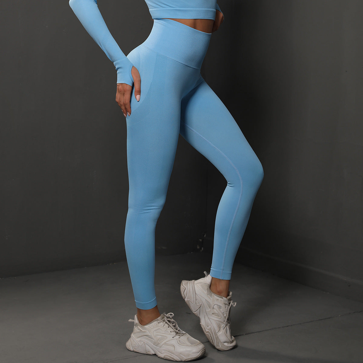 Rachael – Hohe Taille Naadloze Yogabroek in Effen Kleur