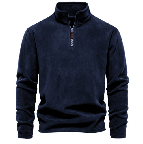 Arthur – Stehkragen Zip Sweatshirt met Fleece, casual trui voor heren