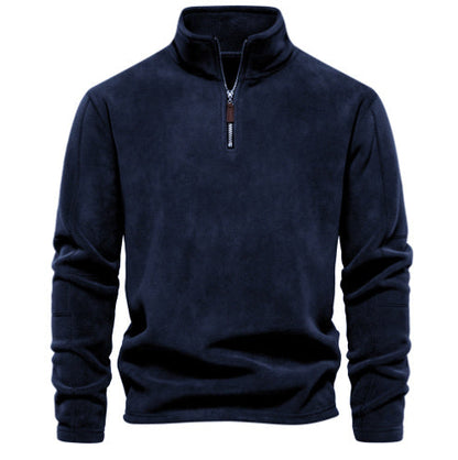 Arthur – Stehkragen Zip Sweatshirt met Fleece, casual trui voor heren