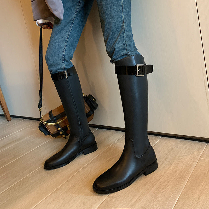 Ann – Retro Rondneus Ridderlaarzen