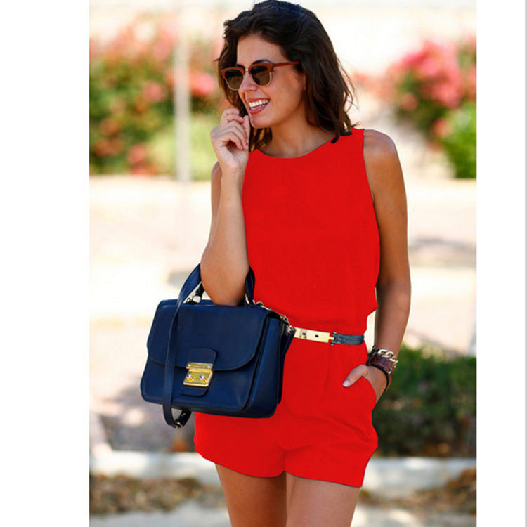 Kelly – Rugloze Dames Jumpsuit met Tailleband