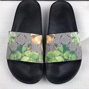 Hayley – Dames Hausschoenen met Bloemenprint en Rubberen Zolen