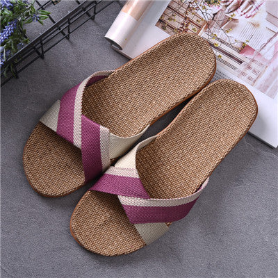 Natalie – Rutschvrije Linnen Slippers