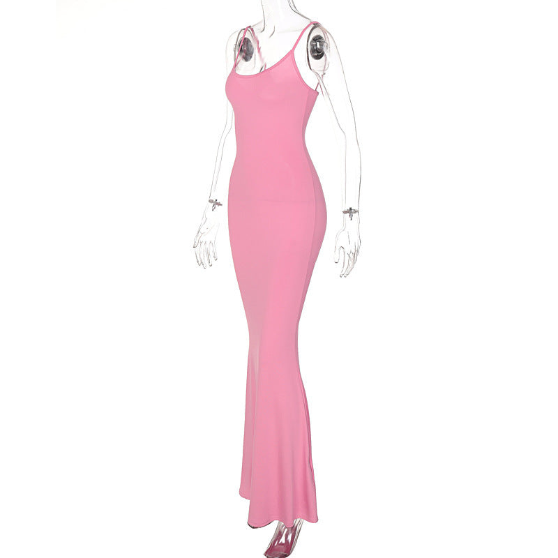 Natasha – Sexy Smalle Straploze Lange Jurk