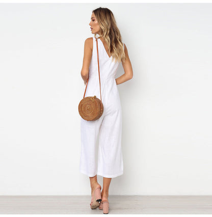 Amelia – Rugloze Jumpsuit met V-Hals