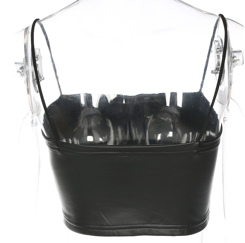 Wendy – Vegan Leren Top