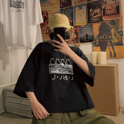 Barry – Bedrukt T-shirt in Hongkong-stijl