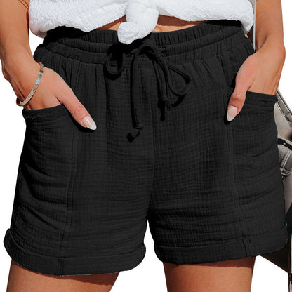 Jane – Hoge Getailleerde Wijde Shorts voor Dames