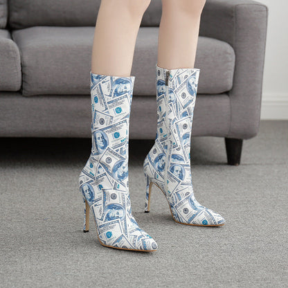 Tara – Spitz toelopende Stiletto Laarzen met Hoge Hakken