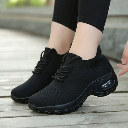Samantha – Sportieve Dames-Schoenen met Vliegend Breiwerk en Schokabsorberende Zolen