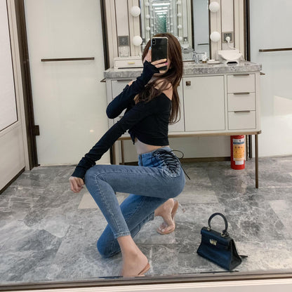Christina – Hooggetailleerde Slim Skinny Jeans