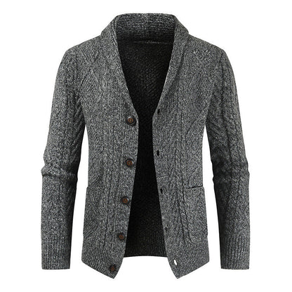 Ben – Relaxed Gebreid Vest met V-Hals van Vegan Leer
