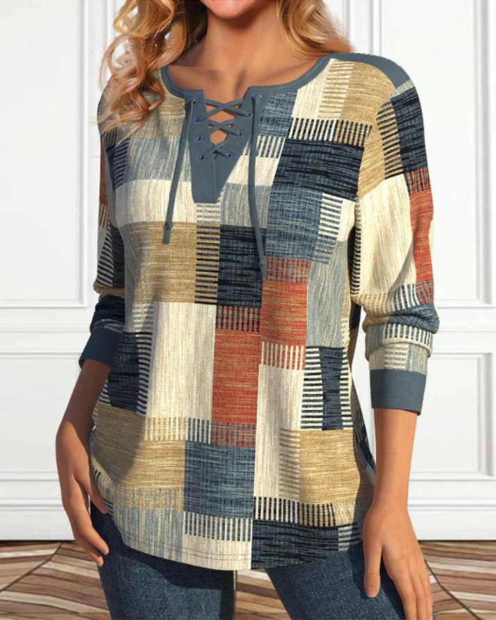 Audrey – Top met geometrisch patroon