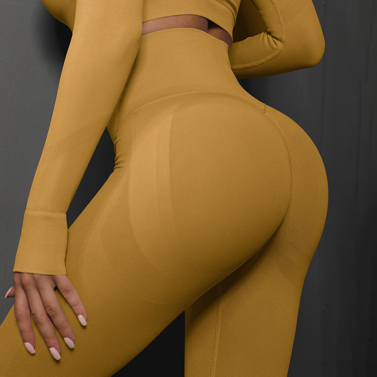 Rachael – Hohe Taille Naadloze Yogabroek in Effen Kleur