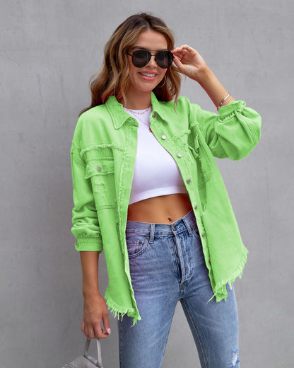 Barbara – Modieuze Gescheurde Shirtjas voor Dames