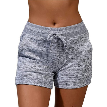 Amanda – Sneldrogende Dames Shorts met Vetersluiting en Stretch