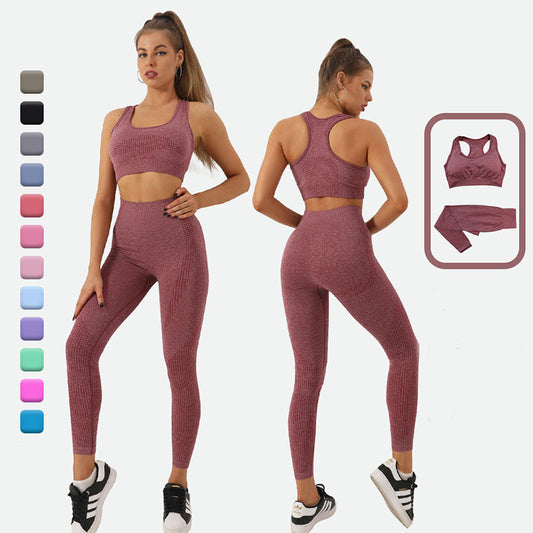 Amy – Naadloos Yoga-Set voor Vrouwen met Hoge Taille Leggings