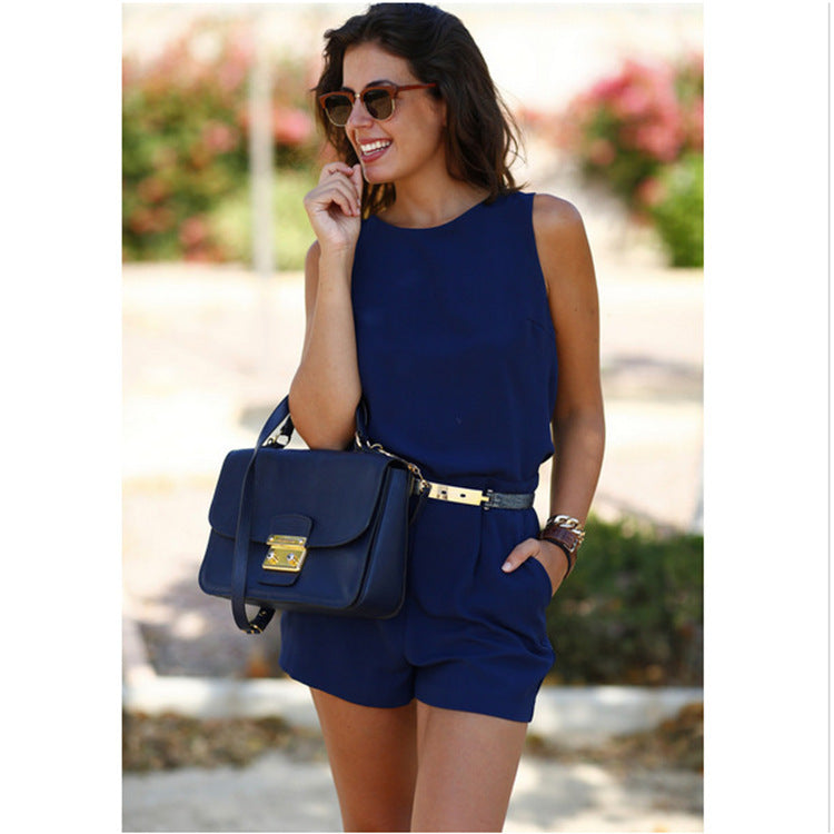 Kelly – Rugloze Dames Jumpsuit met Tailleband