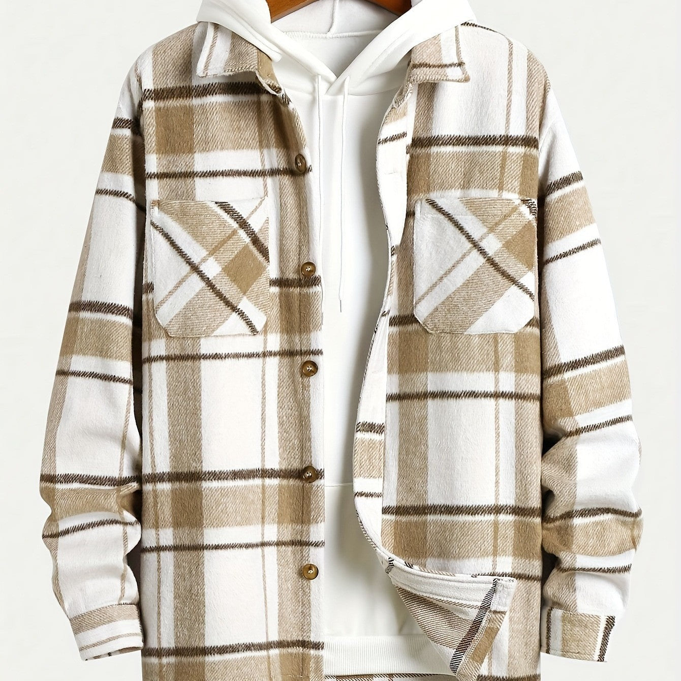 Robbie – Herrenmodehemd mit Stehkragen und dicker Verarbeitung