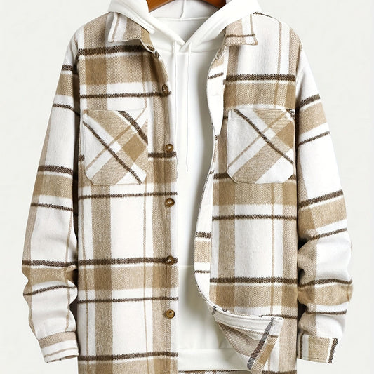 Robbie – Herrenmodehemd mit Stehkragen und dicker Verarbeitung