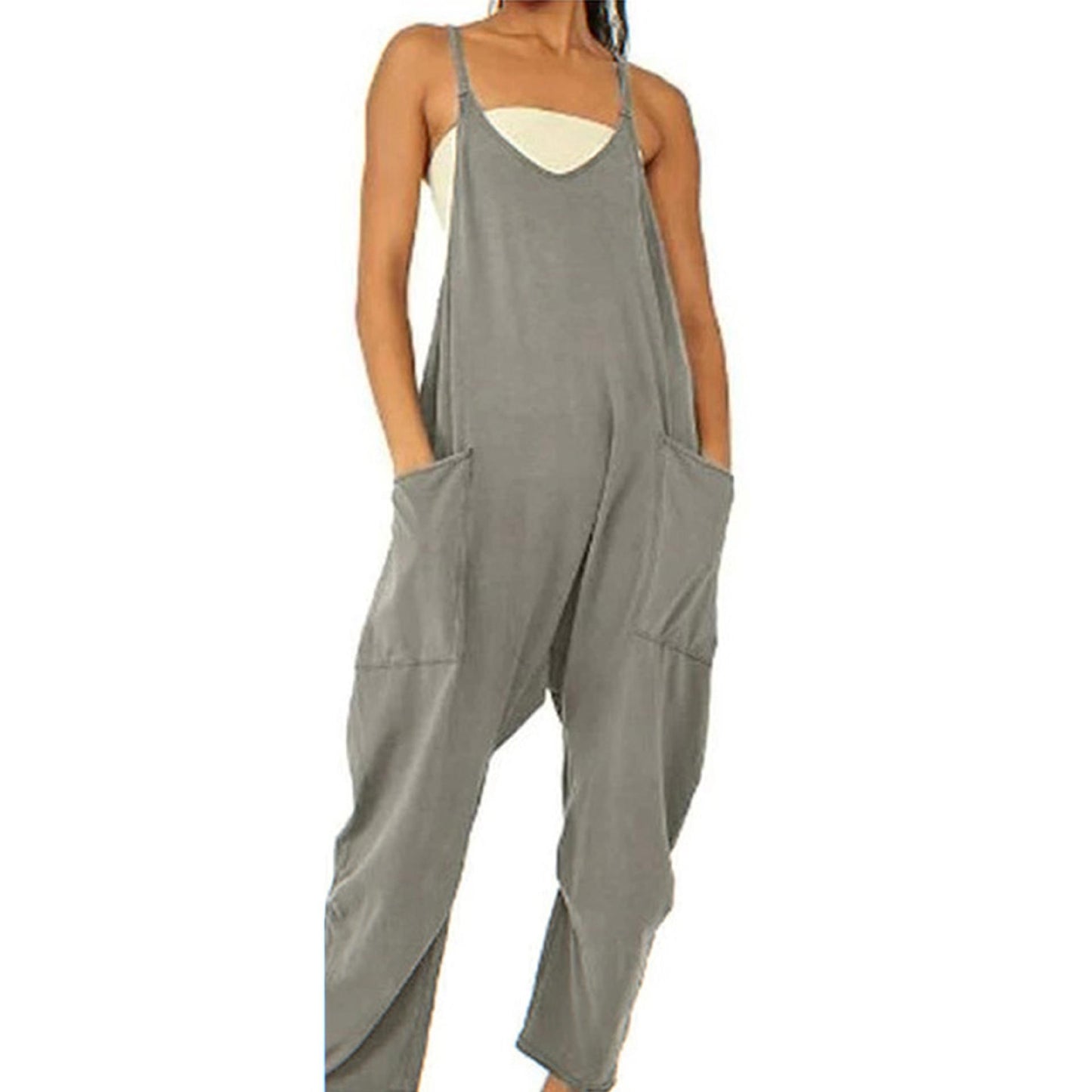 Megan – Elegante Damesjumpsuit met Bandjes en Ritssluiting