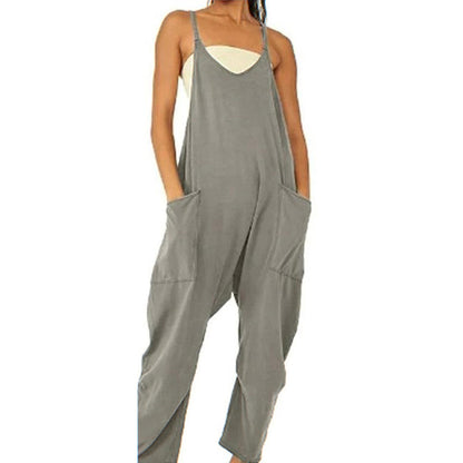 Megan – Elegante Damesjumpsuit met Bandjes en Ritssluiting