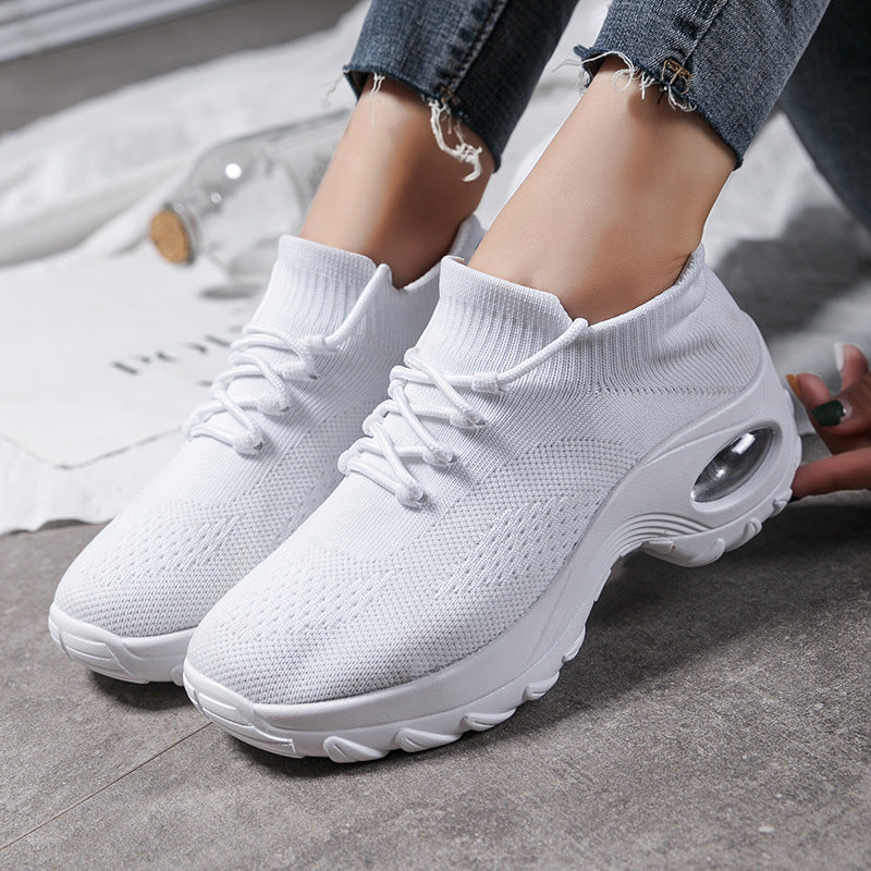 Samantha – Sportieve Dames-Schoenen met Vliegend Breiwerk en Schokabsorberende Zolen