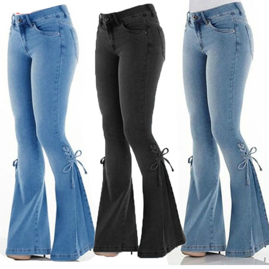 Amy – Dames Stretch-Jeans met Midden Taille
