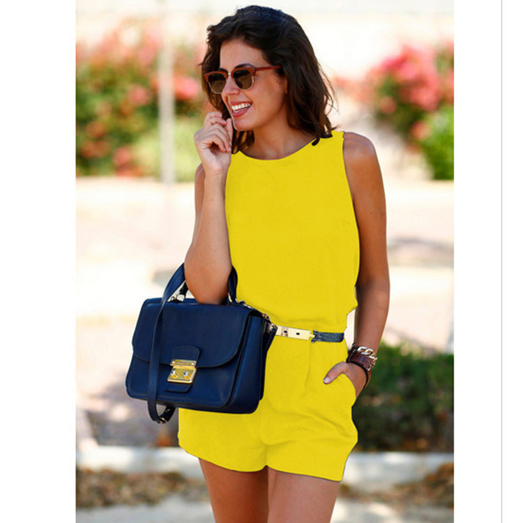 Kelly – Rugloze Dames Jumpsuit met Tailleband