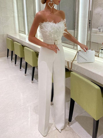 Lucy – Moderne Dames Jumpsuit met Veerontwerp
