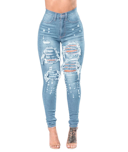 Jennifer – Versleten Damesjeans met Wassing