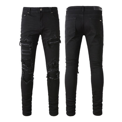 Darren – Zwarte Vouwjeans voor Heren