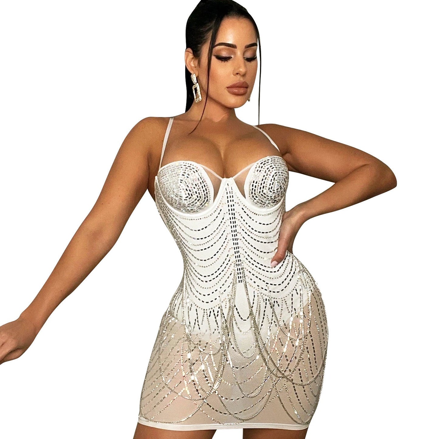 Angela – Modisch Damenkleid met Quasten voor Feestjes