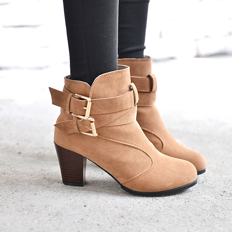 Holly – Warme Dames Pumps met Hoogte Hakken en Enkelboots