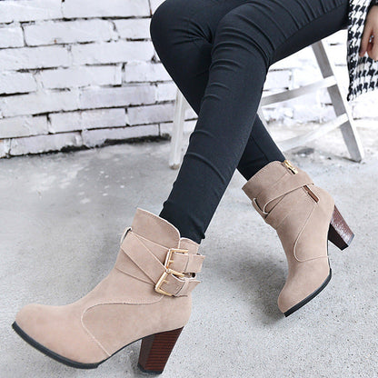 Holly – Warme Dames Pumps met Hoogte Hakken en Enkelboots