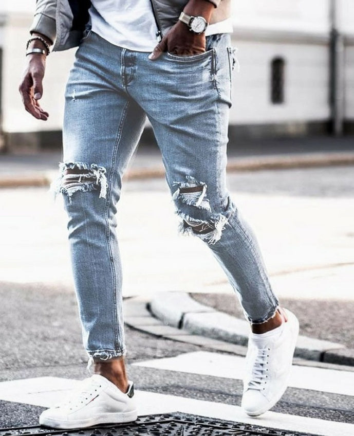 Matthew – Versleten Skinny Jeans voor Heren in Streetwear-Stijl
