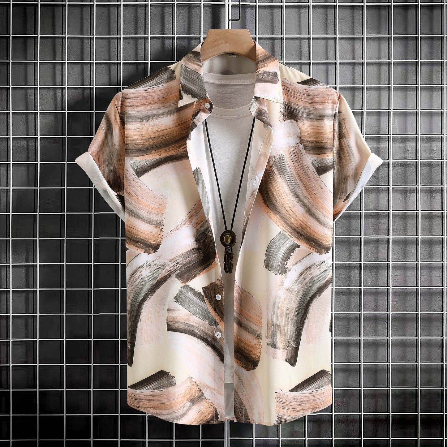 Victor – Plus-Size Herren T-Shirt mit Druck und kurzen Ärmeln