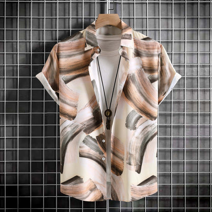 Victor – Plus-Size Herren T-Shirt mit Druck und kurzen Ärmeln