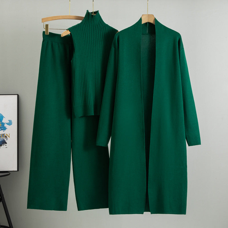 Elizabeth – Gebreid Set met Vest, Cardigan en Broek