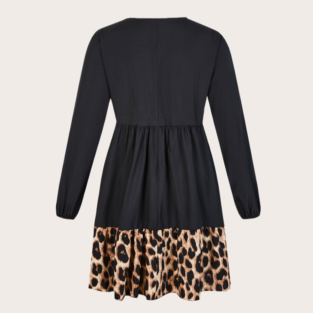 Emily – Tuniek-Midijurk met Luipaardprint
