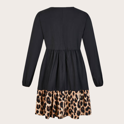 Emily – Tuniek-Midijurk met Luipaardprint