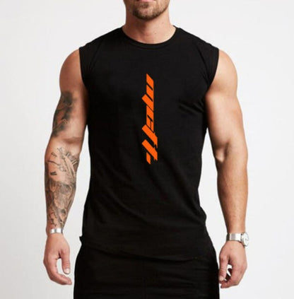 Dan – Mouwloos Heren Sportshirt van Katoen
