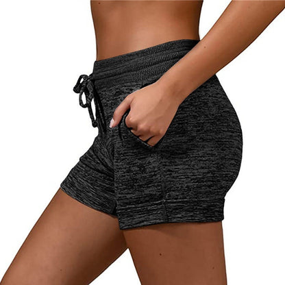 Amanda – Sneldrogende Dames Shorts met Vetersluiting en Stretch
