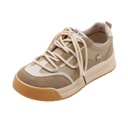 Marion – Vrijetijdssneakers in Melkthee Kleuren met Dikke Zool