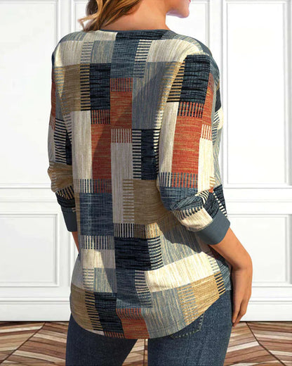 Audrey – Top met geometrisch patroon