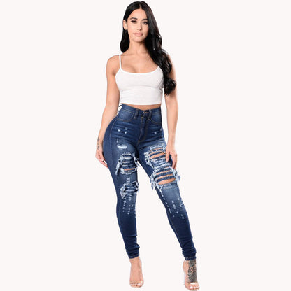 Jennifer – Versleten Damesjeans met Wassing