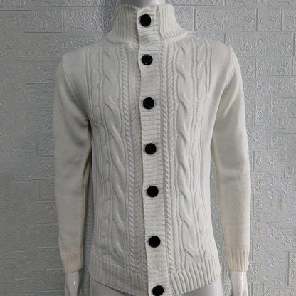 Damian – Stehkragen Gebreid Vest voor Heren