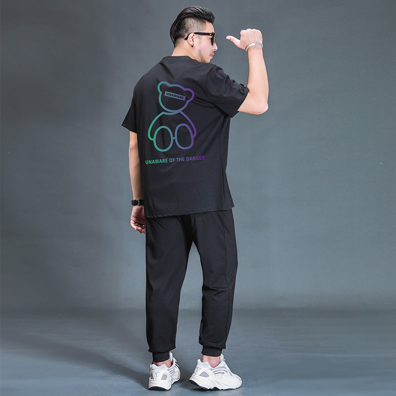 Joe – Oversized T-Shirt en Broek Twee-delig Casual Sportpak