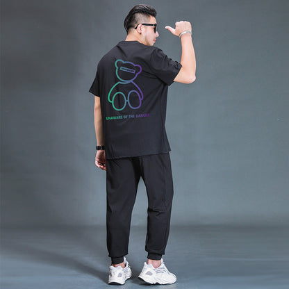 Joe – Oversized T-Shirt en Broek Twee-delig Casual Sportpak
